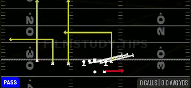 HB Slip Screen — Pass play diagram
