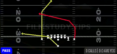 PA Cross — Pass play diagram