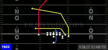 PA Cross — Pass play diagram