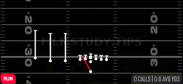 HB Zone WK — Run play diagram