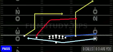 Reload PA Cross — Pass play diagram