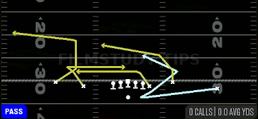 Reload Quick HB Trail — Pass play diagram