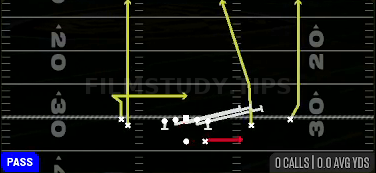 HB Slip Screen — Pass play diagram