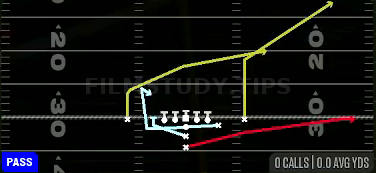 DBL MTN PA Sprint HB Flat — Pass play diagram