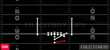 HB Zone Toss — Run play diagram