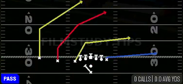 PA Boot Over — Pass play diagram