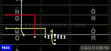PA Slot Out — Pass play diagram