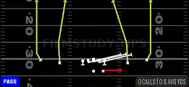 HB Slip Screen — Pass play diagram