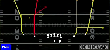 Streak — Pass play diagram
