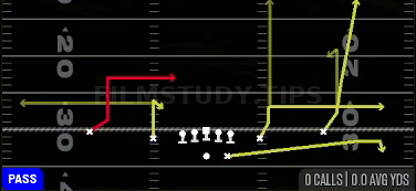 590 Z Replace — Pass play diagram