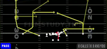 HB Middle Screen — Pass play diagram