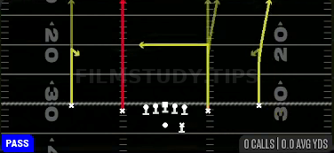 Streak — Pass play diagram