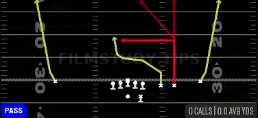 Streak — Pass play diagram