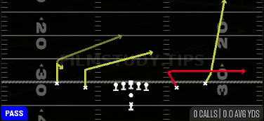 Speed Out — Pass play diagram