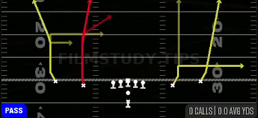 Streak — Pass play diagram