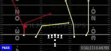 X Option — Pass play diagram