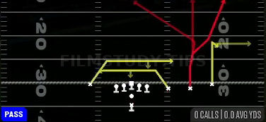 Troop Mesh — Pass play diagram