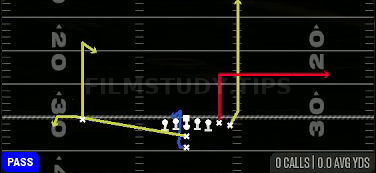 PA Clearout — Pass play diagram