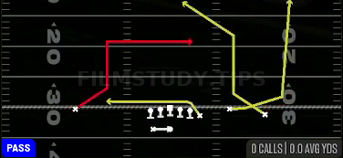 PA WR In — Pass play diagram