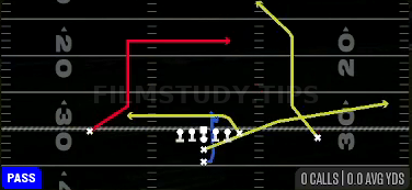 PA WR In — Pass play diagram
