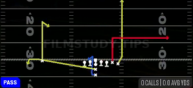 PA Clearout — Pass play diagram