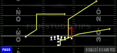 PA Spot — Pass play diagram