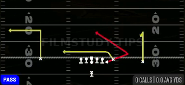 TE Angle — Pass play diagram