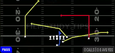 PA Draw Pass — Pass play diagram