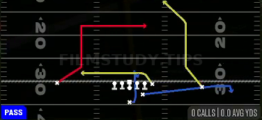PA WR In — Pass play diagram