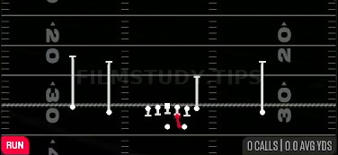 HB Mid Draw — Run play diagram