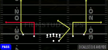 Slot Outs — Pass play diagram