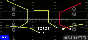 Corner Strike — Pass play diagram