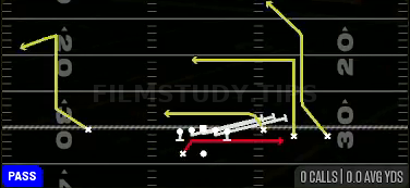 HB Cross Screen — Pass play diagram