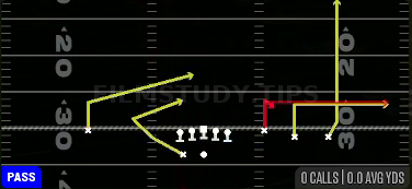 Stick HB Circle — Pass play diagram