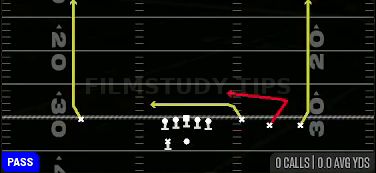 Trail Shake — Pass play diagram
