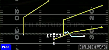 51 Z Spot — Pass play diagram