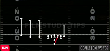 HB Draw — Run play diagram