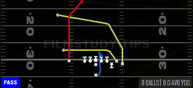 PA Cross — Pass play diagram