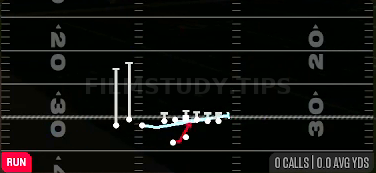 MTN Escort HB Base — Run play diagram