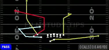 MTN Flood H-Sneak — Pass play diagram