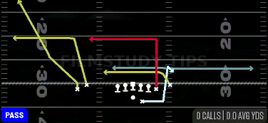 MTN Shuffle Drive Choice — Pass play diagram