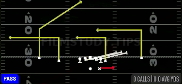 HB Slip Screen — Pass play diagram