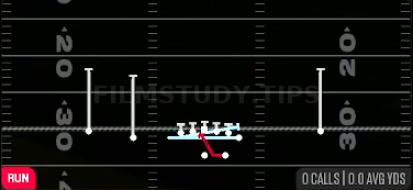 Return Inside Zone Split — Run play diagram
