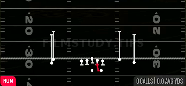 HB Draw — Run play diagram