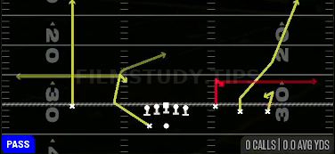 Shock H Option — Pass play diagram