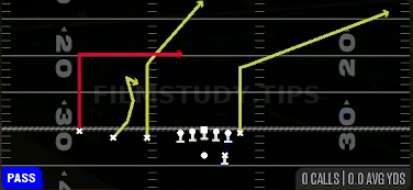 Deep In — Pass play diagram