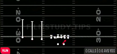 HB Counter — Run play diagram