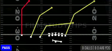 PA Boot Shot — Pass play diagram