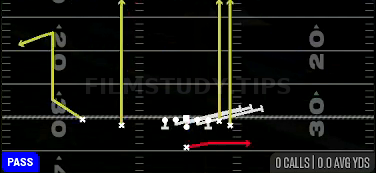 HB Slip Screen — Pass play diagram