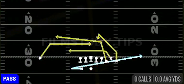 MTN Mesh HB Sneak — Pass play diagram